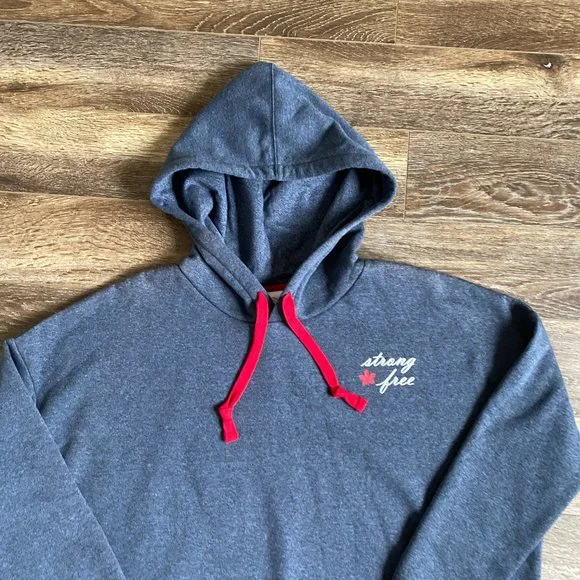 HBC Strong and Free Team Canada Heather Blue  Olympics Hoodie - Picture 3 of 7